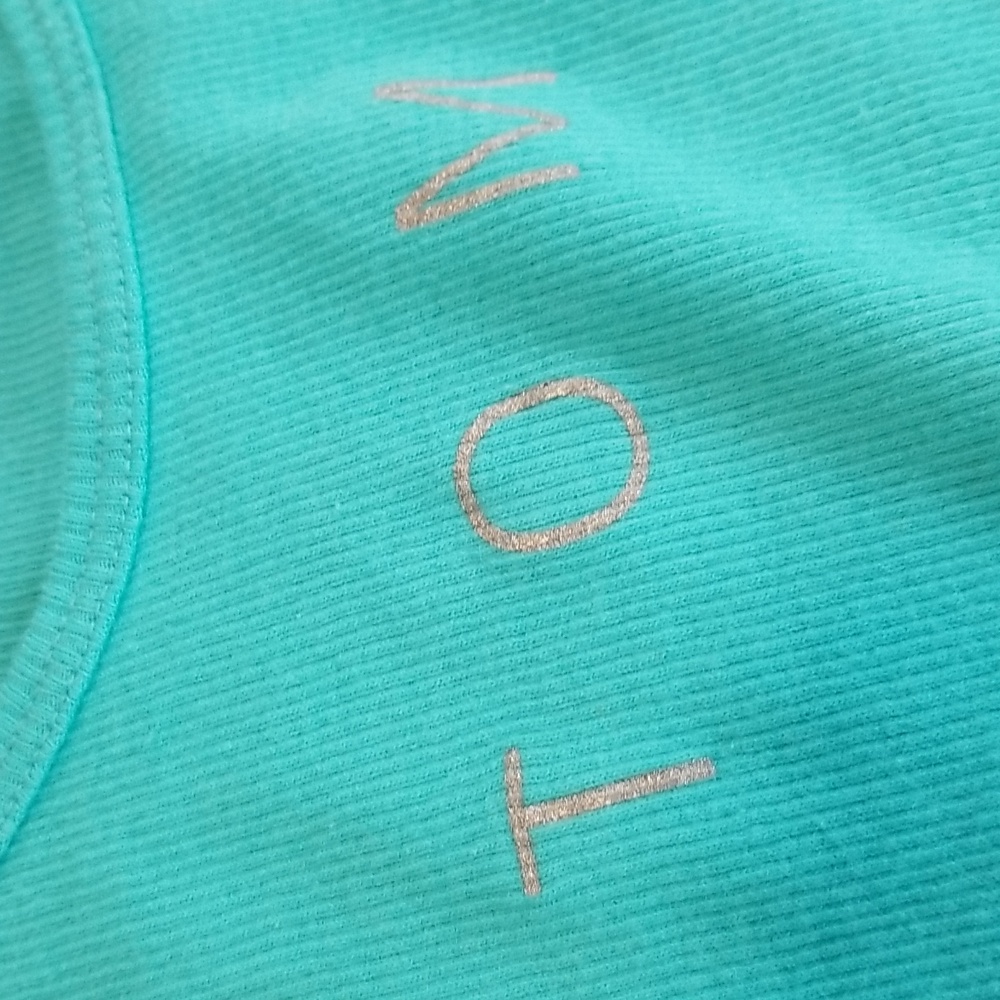 TOMMY HILFIGER Vintage Logo Ribbed Tank Aqua XL NWT - Picture 3 of 5